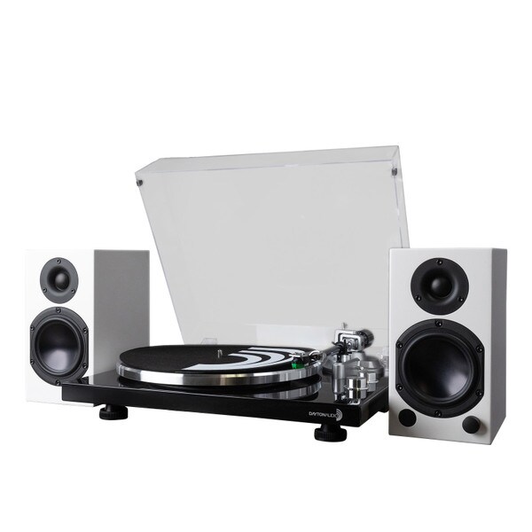Main product image for Dayton Audio M4 Powered Monitor and Turntable Bundle White300-3662